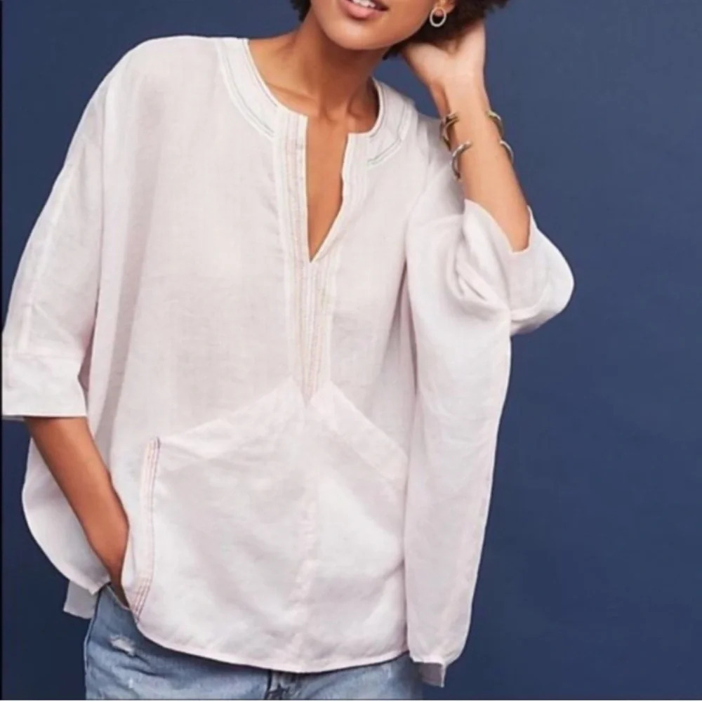 Anthropologie Akemi + Kin Martinique embroidered top 26030